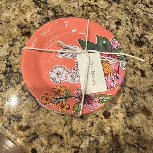 New Vera Bradley set of 4 6” tidbit plates
